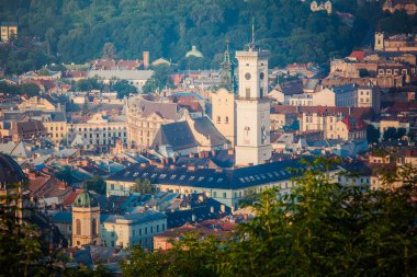 Yüksek Kaleden Lviv 'in panoramik görüntüsü