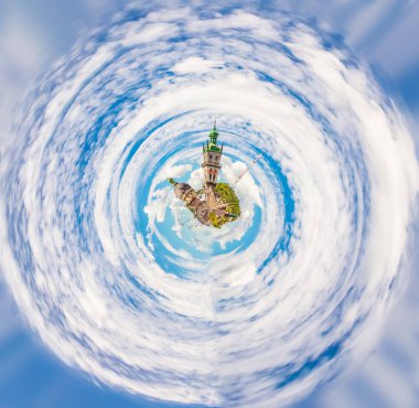 Lviv minyatür gezegen. 360 derece görüntü