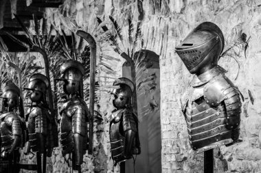 Lviv, Ukrayna - 21 Temmuz 2018: Lviv City Arsenal. İç. Sergi