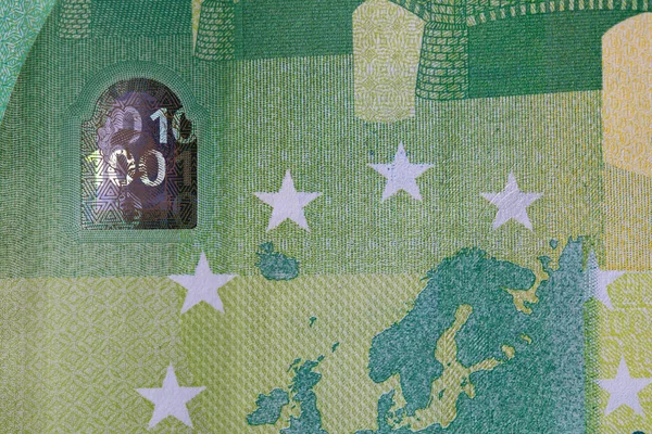 100 Euro Banknot Closeup — Stok fotoğraf