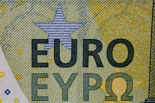 特写100欧元钞票 — 图库照片