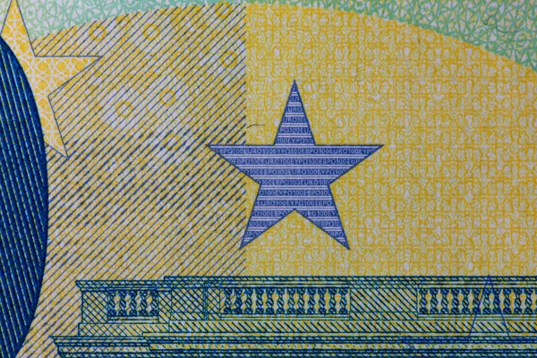 Detailní Záběr 100 Euro Bankovek — Stock fotografie