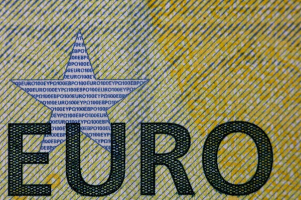 Closeup 100 Euro Banknote — Stock Photo, Image