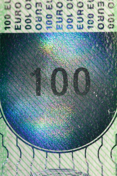 Closeup 100 Euro Banknote — Stock Photo, Image