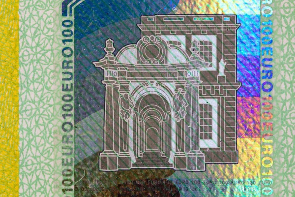 Zbliżenie Banknotu 100 Euro — Zdjęcie stockowe