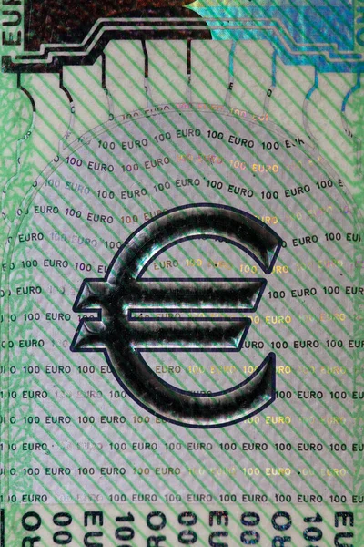 Vértes 100 Euro Bankjegy — Stock Fotó