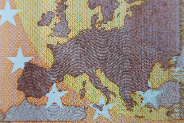 Closeup Euro Banknote — Stock Photo, Image