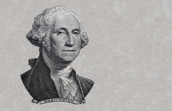 George Washington Recorta Billete Dólar Aislado Sobre Fondo Blanco —  Fotos de Stock