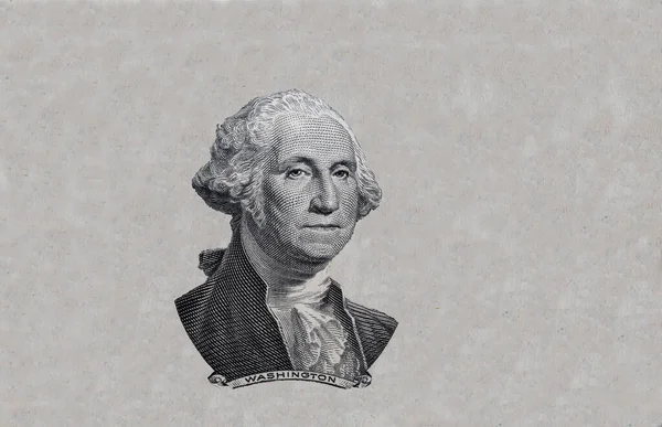 George Washington Gesneden Dollar Bankbiljet Geïsoleerd Witte Achtergrond — Stockfoto