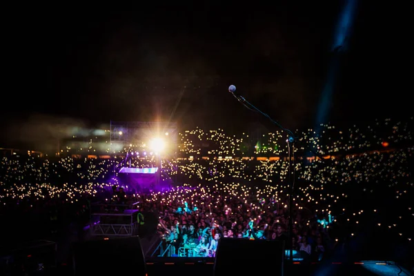 Closeup Microphone Concert — Stock Photo, Image