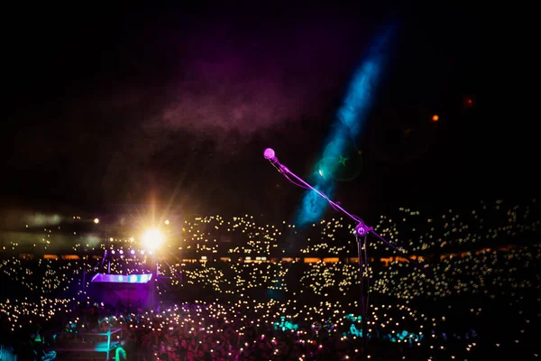 Primer Plano Del Micrófono Concierto — Foto de Stock