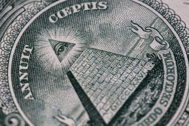 1 dolarlık banknotun arkası.
