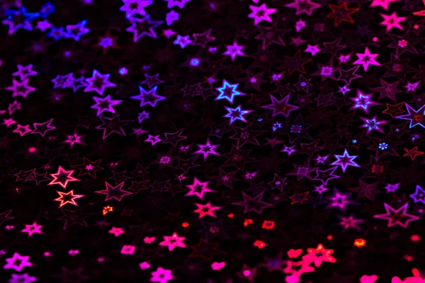 Pink Purple Blue Holographic Stars Abstract Patterned Background — Stock Photo, Image