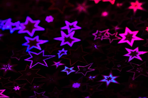 Rosa Púrpura Azul Estrellas Holográficas Abstracto Modelado Fondo —  Fotos de Stock