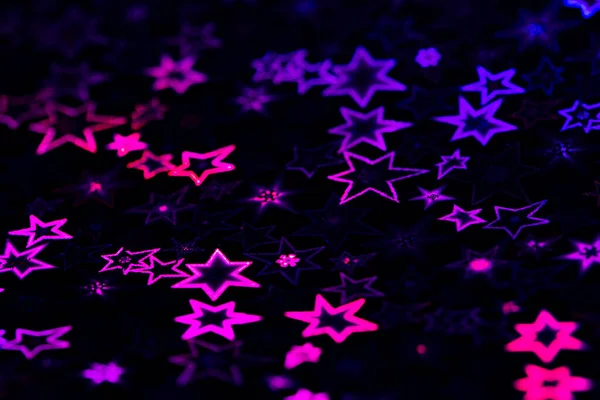 Rosa Roxo Azul Estrelas Holográficas Abstrato Fundo Modelado — Fotografia de Stock