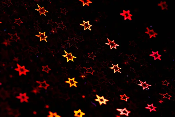 Červené Holografické Hvězdy Abstraktní Vzorované Pozadí — Stock fotografie