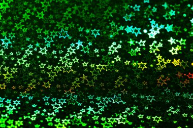 yeşil holografik yıldızlar soyut desenli arkaplan