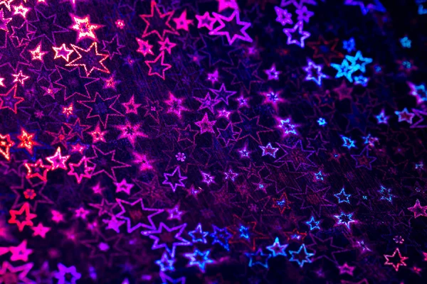 Roze Paars Blauw Holografische Sterren Abstract Patroon Achtergrond — Stockfoto