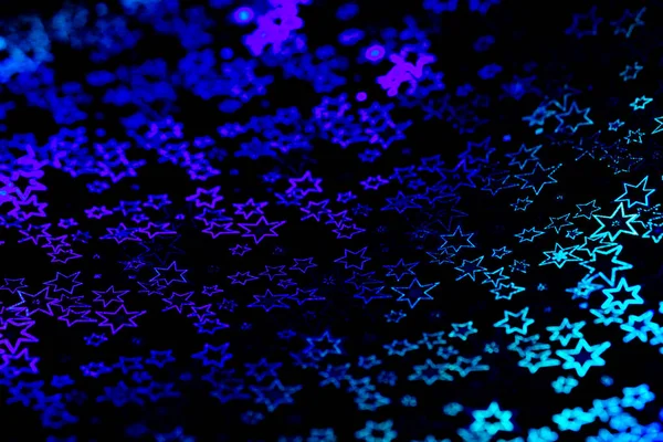 Blauwe Holografische Sterren Abstracte Patroon Achtergrond — Stockfoto