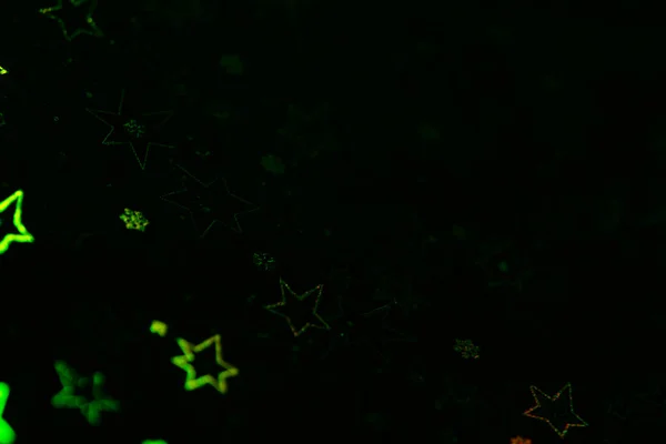 Yeşil Holografik Yıldızlar Soyut Desenli Arkaplan — Stok fotoğraf