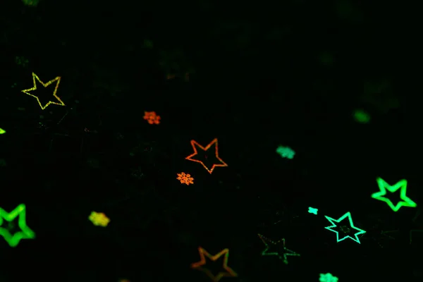 Verde Estrelas Holográficas Abstrato Fundo Modelado — Fotografia de Stock