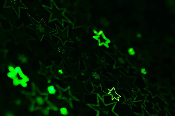 Verde Estrelas Holográficas Abstrato Fundo Modelado — Fotografia de Stock