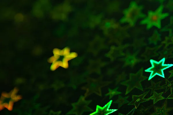 Зеленые Голографические Звезды Абстрактный Рисунок Фона — стоковое фото