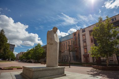 Lodz, Polonya - 7 Ağustos 2022: Polonya Leon Schiller kültür tarihi eser seyahat kavramı