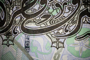 Banknote Üzerine Bir Riyal Yazıtı Macro Çekimi