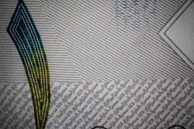 Banknote Üzerine Bir Riyal Yazıtı Macro Çekimi
