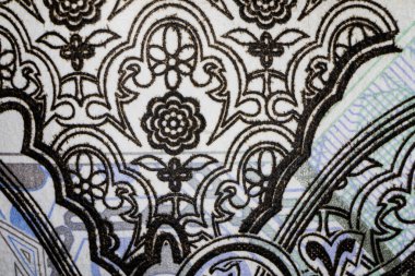 Banknote Üzerine Bir Riyal Yazıtı Macro Çekimi