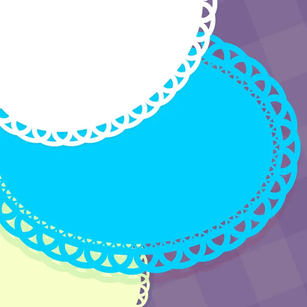 dantel altlıkları tablo vektör çizim şablonu üzerinde