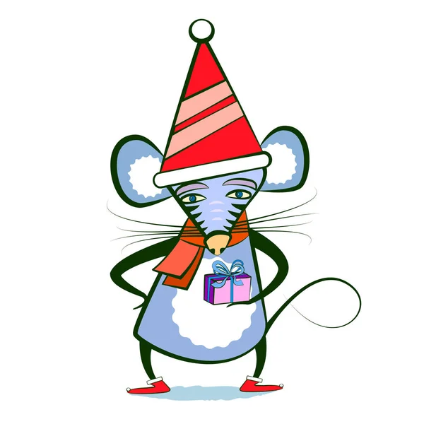 yeni yıl hediyesi ile noel fare