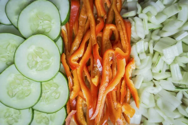 Close up - veggies on salad bar