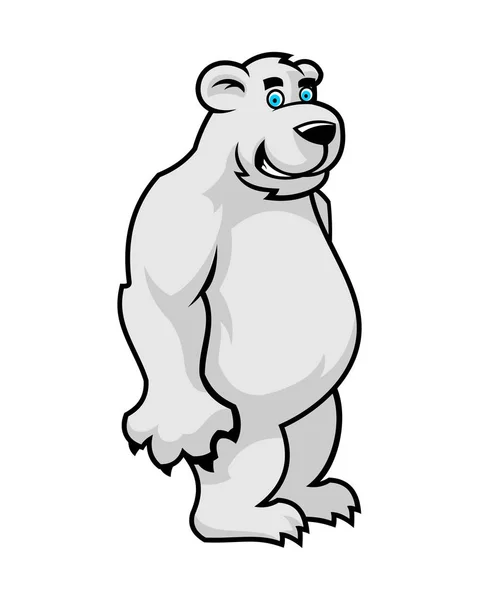 Çizgi film kutup ayısı karakteri — Stok Vektör