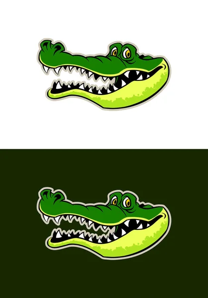 Gator голову наклейка — стоковий вектор