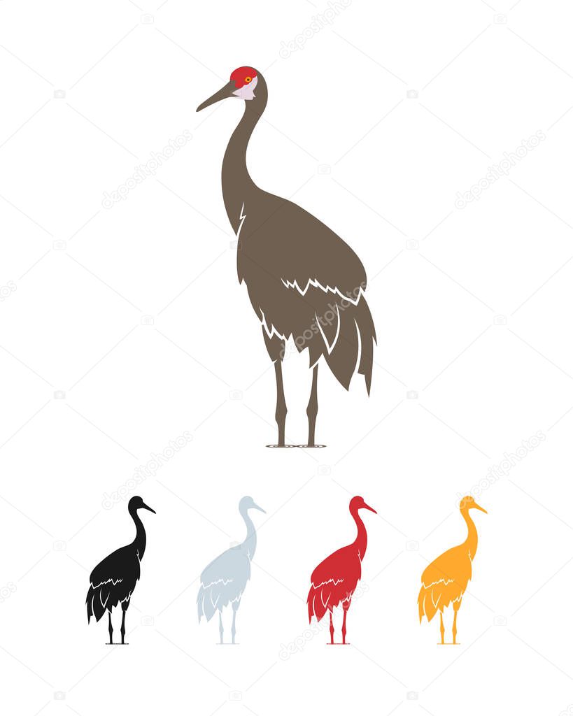 Vector illustration of stork.