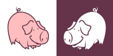 Selam domuz karakter karikatür