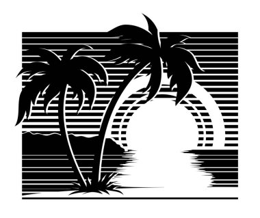 Günbatımı manzara siluet