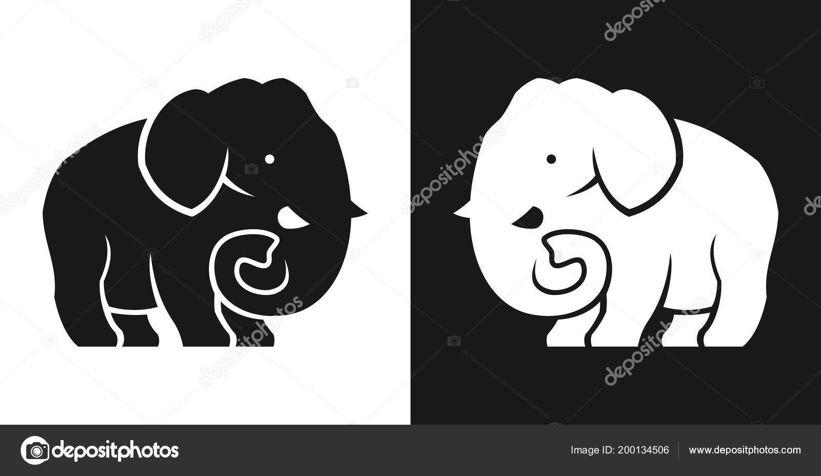 Carácter de silueta de elefante Vector de stock #200134506 de ©gala_che, image size:1600x928