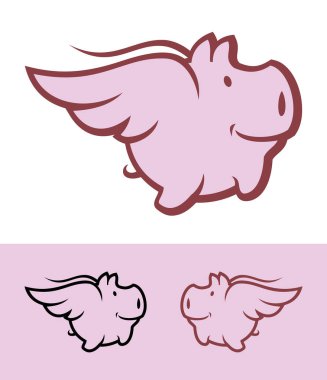 Uçan domuz kutsal kişilerin resmi maskotu