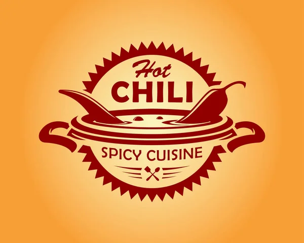 Icône de cusine épicée chili chaud — Image vectorielle