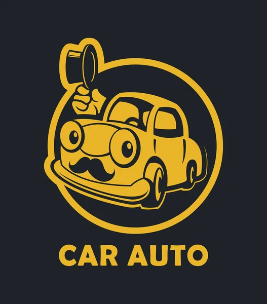 Carro engraçado dos desenhos animados — Vetor de Stock