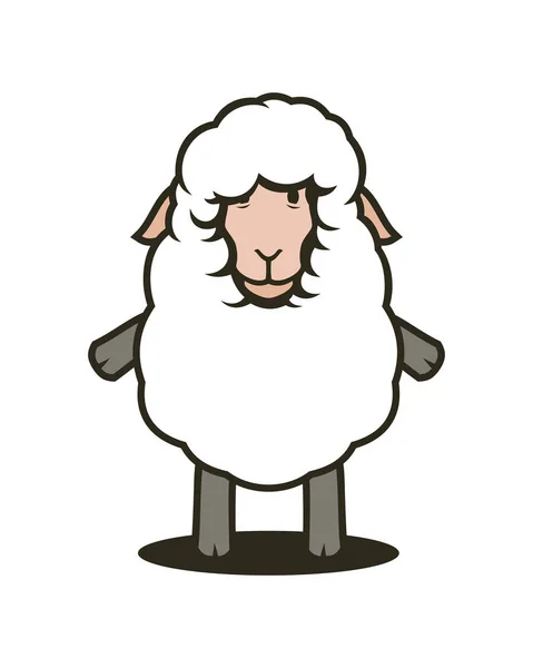 Roztomilý ovce maskot — Stockový vektor