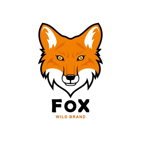 Fox hlava charakter. Red fox vektor maskot. — Stockový vektor