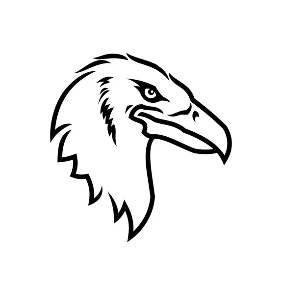 Eagle head icon. Eagle mascot outline silhouette — Stock Vector