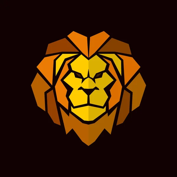 Lion hoofd met mane in abstracte stijl — Stockvector