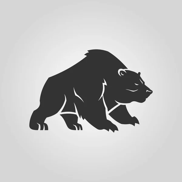 Bear silhouette. Grizzly bear cut out icon. — Stock Vector