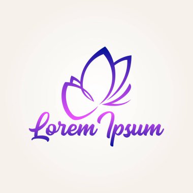 Dış hatları kelebek silueti olan kadın simgesi logosu