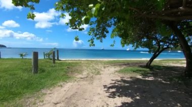 Karayip Denizi St. lucia boş tropikal Beach'de